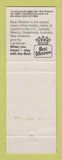 Matchbook Cover - Best Western Widway Motor Lodges Eau Claire WI