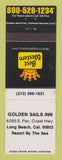 Matchbook Cover - Best Western Golden Sails Inn Long Beach CA WEAR