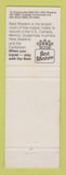 Matchbook Cover - Best Western Golden Sails Inn Long Beach CA WEAR
