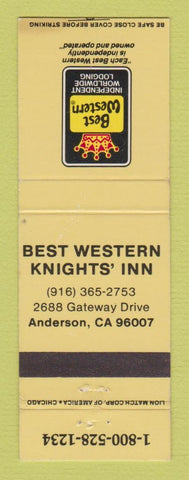 Matchbook Cover - Best Western Knights' Inn Anderson CA