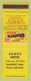 Matchbook Cover - Best Western Sands Motel Scottsbluff NE