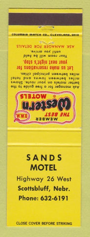 Matchbook Cover - Best Western Sands Motel Scottsbluff NE