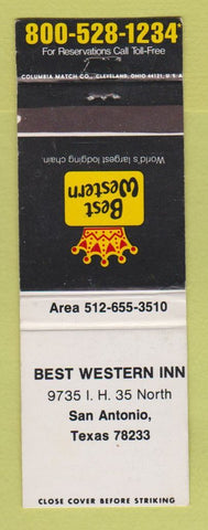 Matchbook Cover - Best Western San Antonio TX