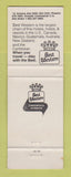Matchbook Cover - Best Western San Antonio TX
