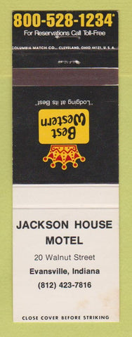 Matchbook Cover - Best Western Jackson House Motel Evansville IN