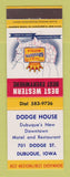 Matchbook Cover - Best Western Dodge House Dubuque IA