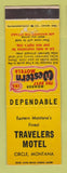 Matchbook Cover - Best Western Travelers Motel Circle MT