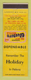 Matchbook Cover - Best Western Holiday Helena MT