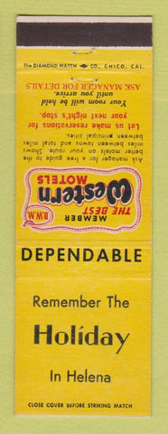 Matchbook Cover - Best Western Holiday Helena MT