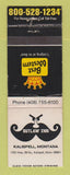 Matchbook Cover - Best Western Outlaw Inn Kalispell MT  WEAR