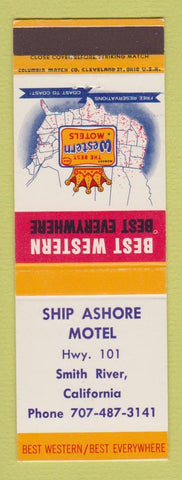 Matchbook Cover - Best Western Ship Ashore Motel Smith River CA