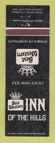 Matchbook Cover - Best Western Kerville TX