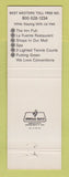 Matchbook Cover - Best Western Kerville TX