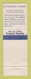 Matchbook Cover - Best Western Wittwer's Coral Hills Motel St George UT