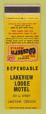 Matchbook Cover - Best Western Lakeview Lodge Motel Lakeview OR WEAR