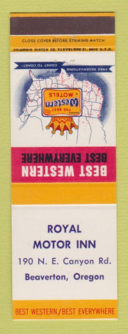 Matchbook Cover - Best Western Royal Motor Inn Beaverton OR