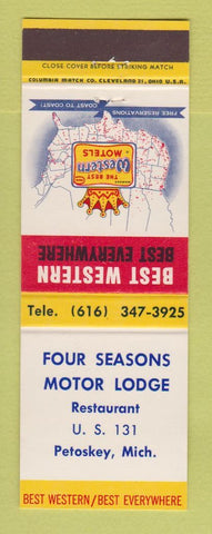Matchbook Cover - Best Western Four Seasons Motor Lodge Petoskey MI
