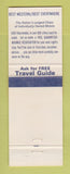 Matchbook Cover - Best Western Four Seasons Motor Lodge Petoskey MI