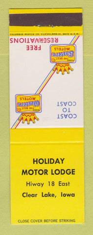 Matchbook Cover - Best Western Holiday Motor Lodge Clear Lake IA