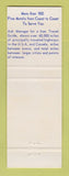Matchbook Cover - Best Western Holiday Motor Lodge Clear Lake IA