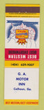 Matchbook Cover - Best Western GA Motor Inn Calhoun GA