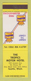 Matchbook Cover - Best Western Tropics Motor Hotel Seattle WA