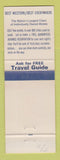 Matchbook Cover - Best Western Cherokee Strip Motel Perry OK