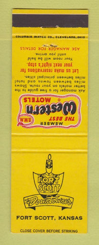 Matchbook Cover - Best Western Fort Scott Downtowner KS
