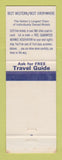 Matchbook Cover - Best Western Chalet Motel Lyons IL