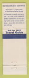 Matchbook Cover - Best Western De Ville Motor Inn Waynesville MO Route 66