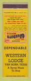 Matchbook Cover - Best Western Western Lodge Van Horn TX
