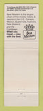 Matchbook Cover - Best Western Riviera Motel Biggs Junction OR WEAR