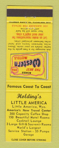 Matchbook Cover - Best Western Holding's Little America WY