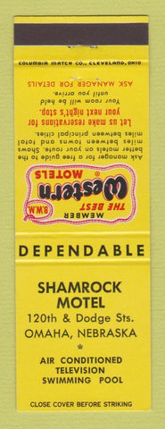 Matchbook Cover - Best Western Shamrock Motel Omaha NE
