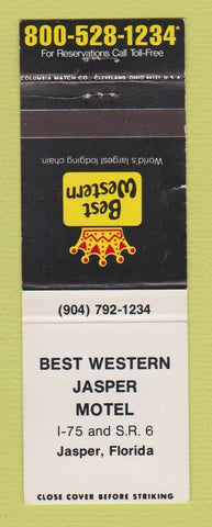 Matchbook Cover - Best Western Jasper FL Motel W?ORN