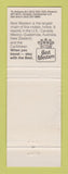 Matchbook Cover - Best Western Jasper FL Motel W?ORN