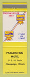 Matchbook Cover - Best Western Paradise Inn Motel Champaign IL