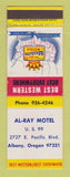 Matchbook Cover - Best Western Al Ray Motel Albany OR