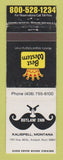 Matchbook Cover - Best Western Outlaw Inn Kalispell MT