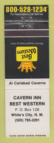 Matchbook Cover - Best Western Cavern Inn White's City NM