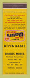 Matchbook Cover - Best Western Brooks Motel Norton KS