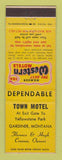 Matchbook Cover - Best Western Town Motel Gardiner MT