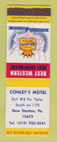 Matchbook Cover - Best Western Conley's Motel New Stanton PA