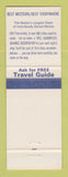 Matchbook Cover - Best Western Driftwood Lodge Springdale UT