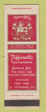 Matchbook Cover - Toffenetti Restaurants Chicago New York City St Petersburg FL