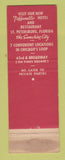 Matchbook Cover - Toffenetti Restaurants Chicago New York City St Petersburg FL