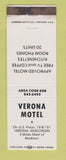 Matchbook Cover - Verona Motel WI WEAR
