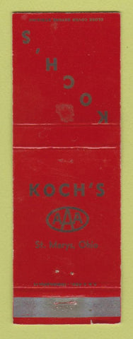 Matchbook Cover - Koch's St Marys OH WEAR