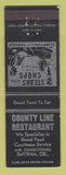 Matchbook Cover - County Line Restaurant Smyrna DE