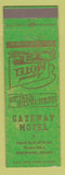 Matchbook Cover - Gateway Motel Shoshone ID